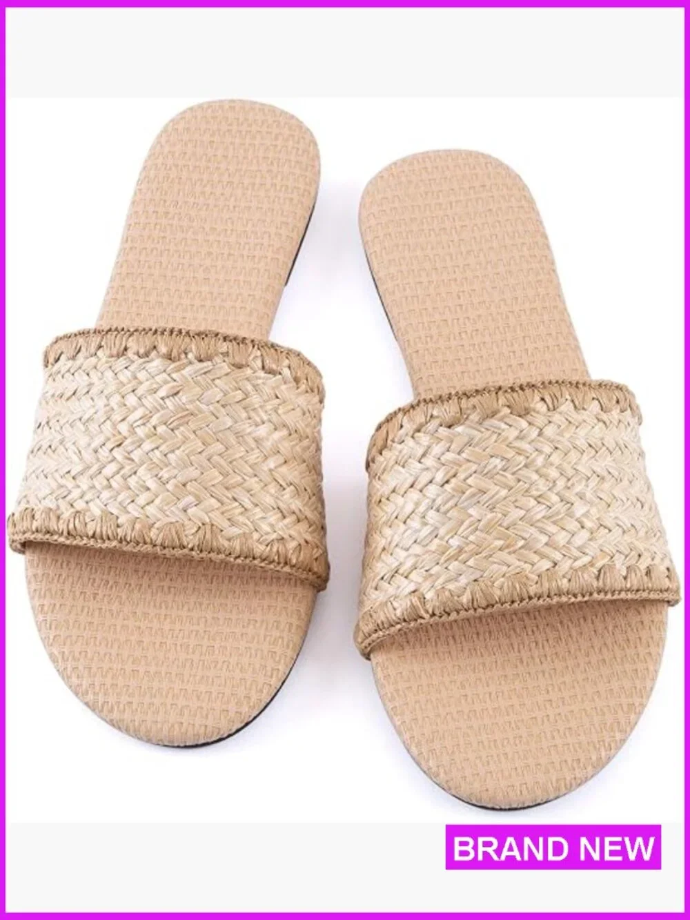 Braided Flat Sandals Summer Dressy Casual Wedding Party Footwear Slide